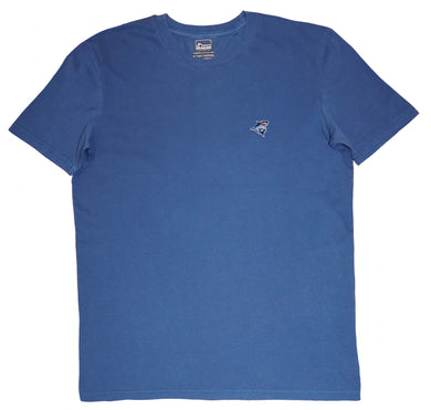 Tee shirt Reagan Sharky © Embroidery dyed blue