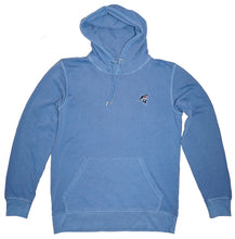 Load image into Gallery viewer, Reagan © Hoodie black Sharky blue